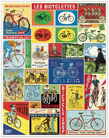 Cavallini & Co. Bicycles 1000 Piece Puzzle Hands-on discovery Learning tools