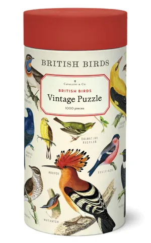 Cavallini & Co. British Birds 1000 Piece Puzzle Quiet play for growing minds