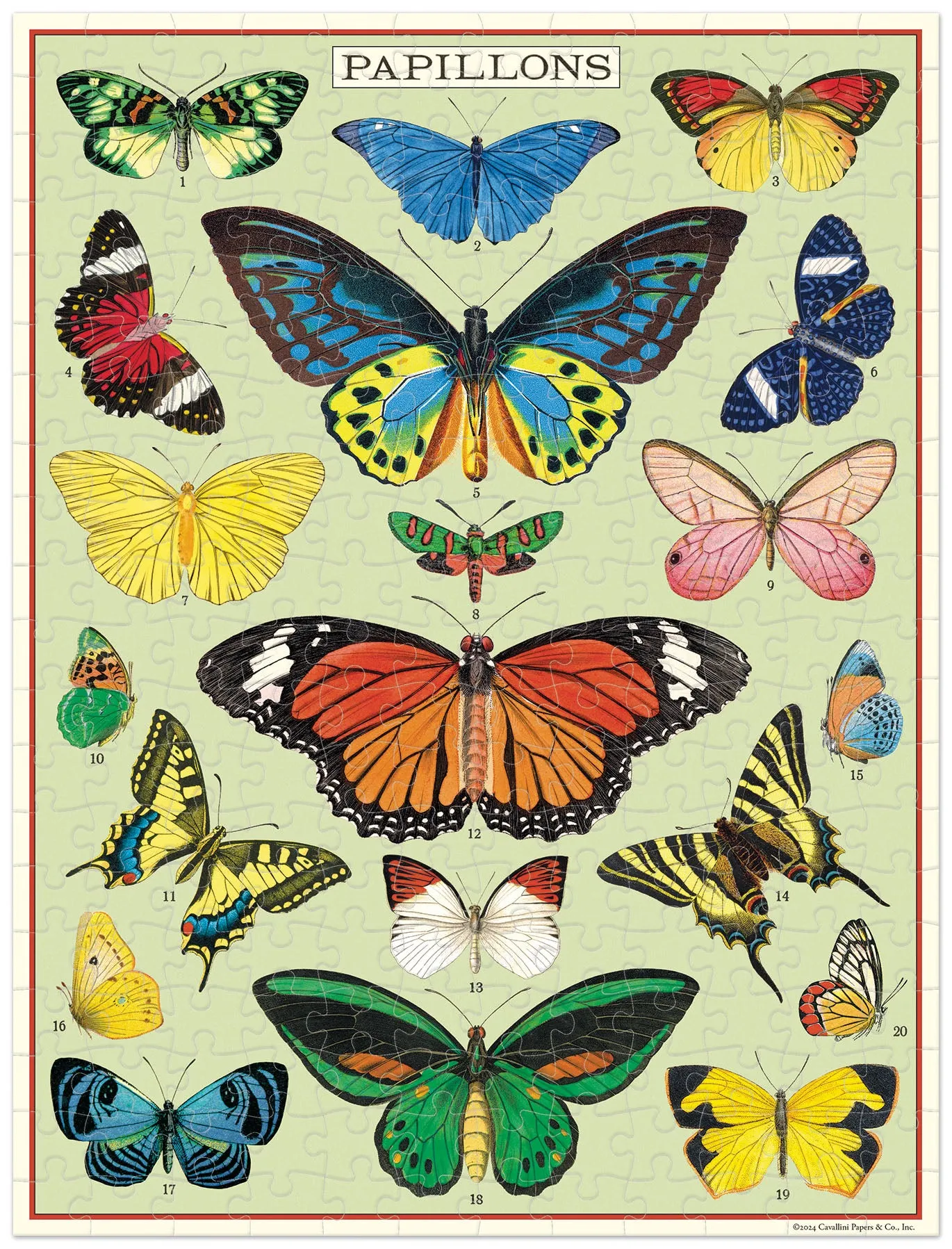 Cavallini & Co. Butterflies 240 Piece Mini Puzzle Hands-on discovery