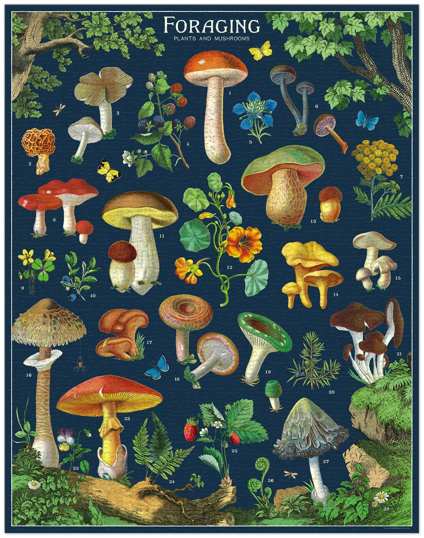 Cavallini & Co. Forage 1000 Piece Puzzle Mini makers