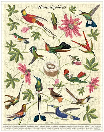 Cavallini & Co. Hummingbird 1000 Piece Puzzle Tiny thinkers