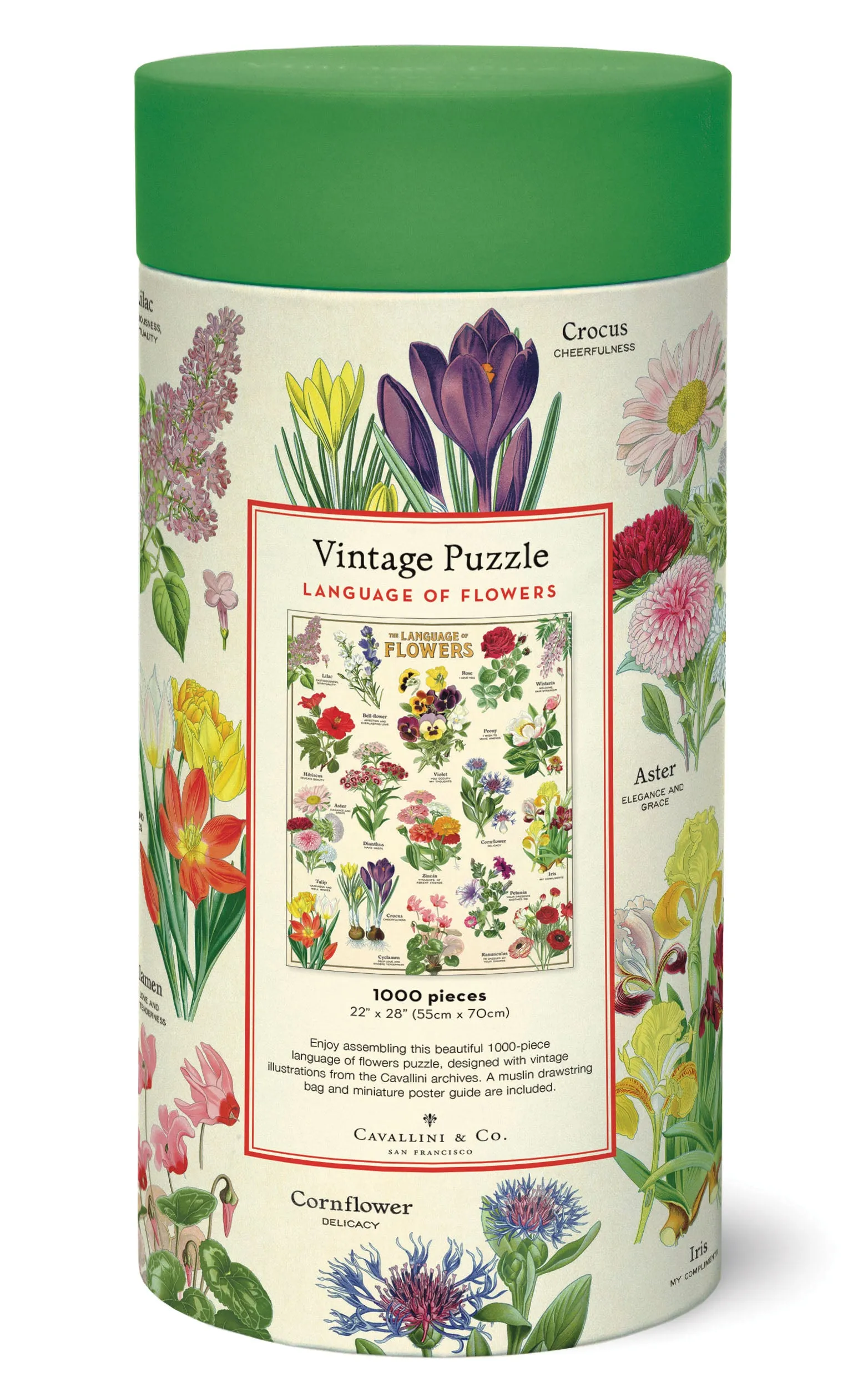 Engaging young minds Cavallini & Co. Language Of Flowers 1000 Piece Puzzle