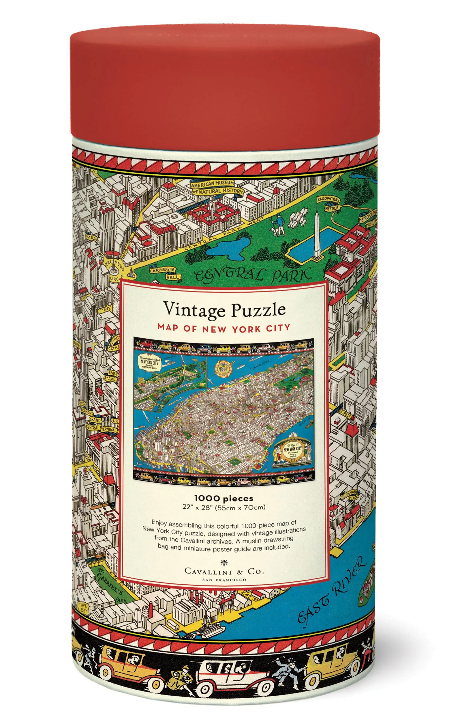 Fun-based learning Little learners Cavallini & Co. Map Of New York 1000 Piece Puzzle
