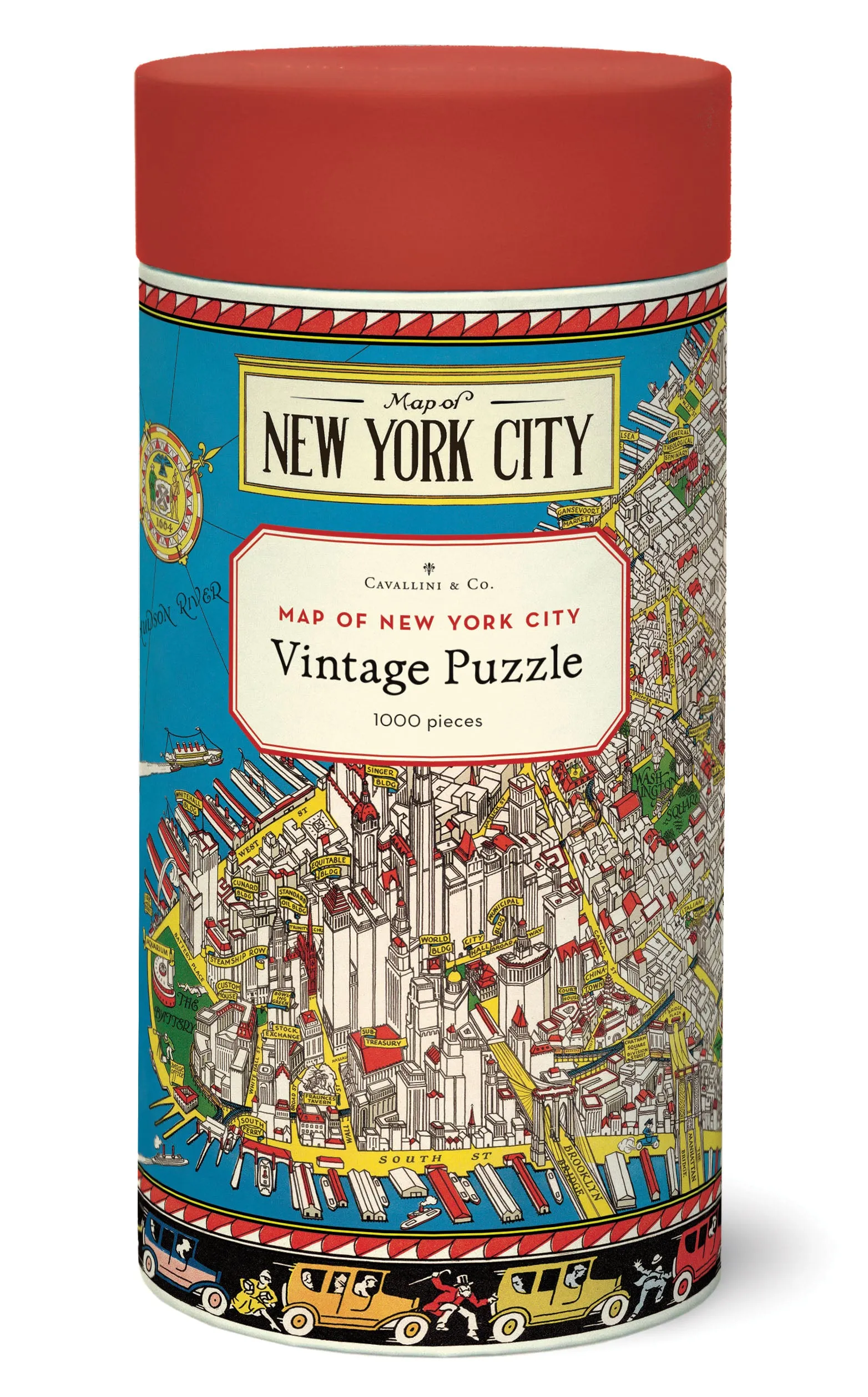 Smart & fun Cavallini & Co. Map Of New York 1000 Piece Puzzle