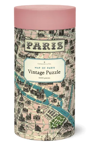 Playful learning Cavallini & Co. Map Of Paris 1000 Piece Puzzle
