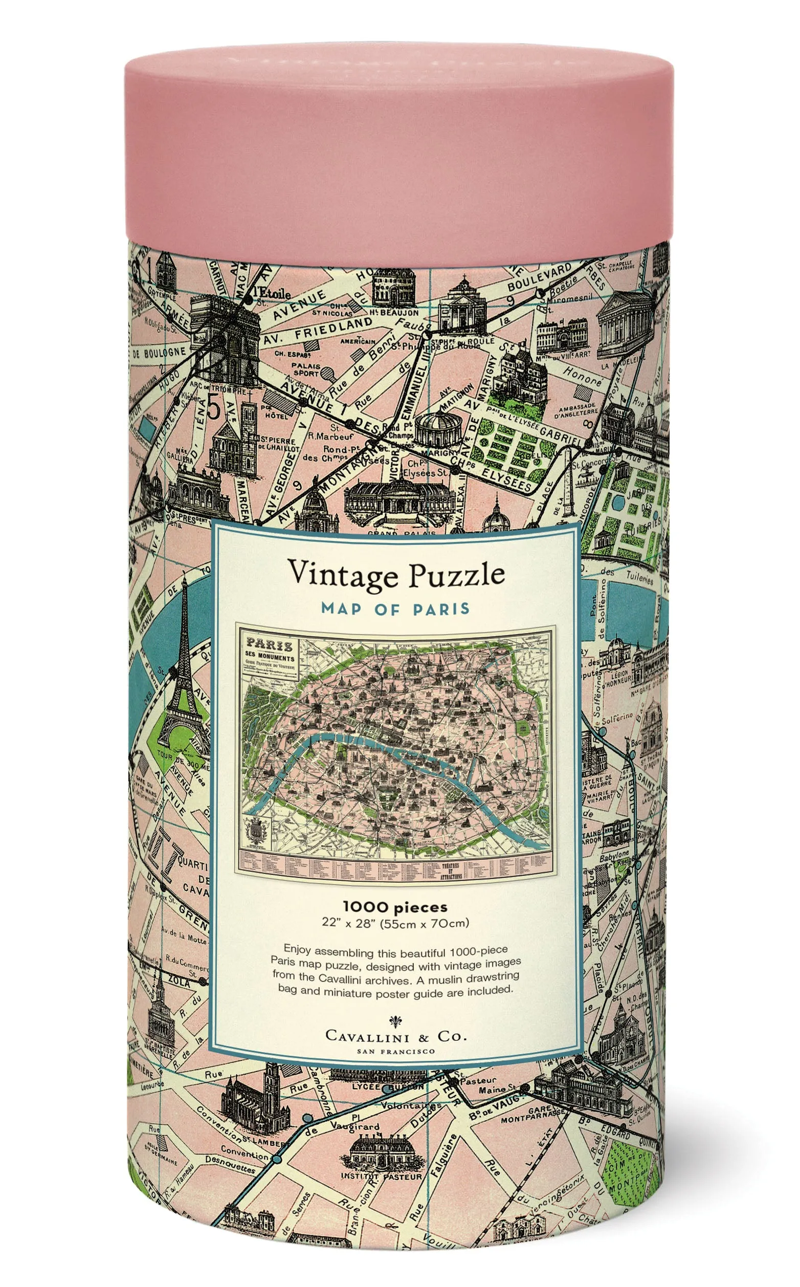 Little hands Cavallini & Co. Map Of Paris 1000 Piece Puzzle