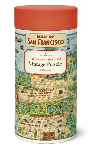 Cavallini & Co. Map Of San Francisco 1000 Piece Puzzle Fun that fuels growth Play & learn