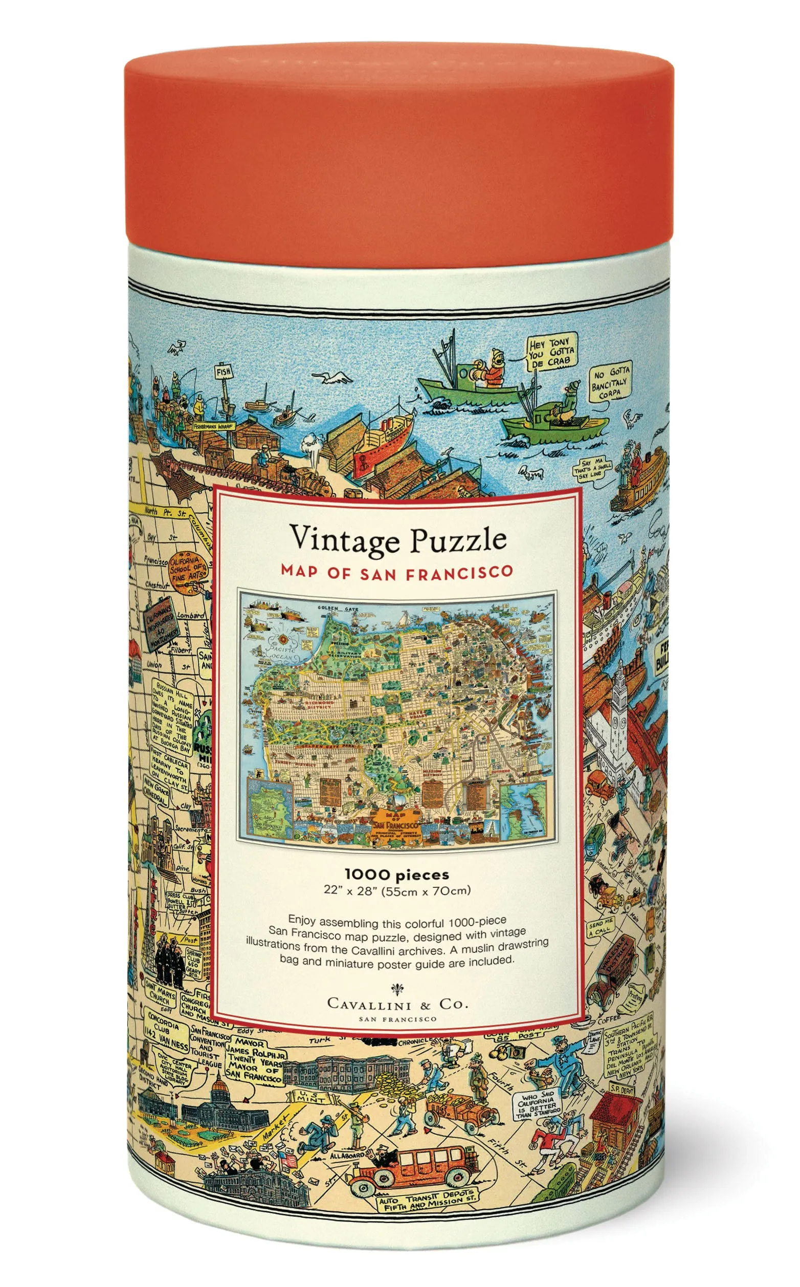 Kids essentials Nurturing minds Cavallini & Co. Map Of San Francisco 1000 Piece Puzzle