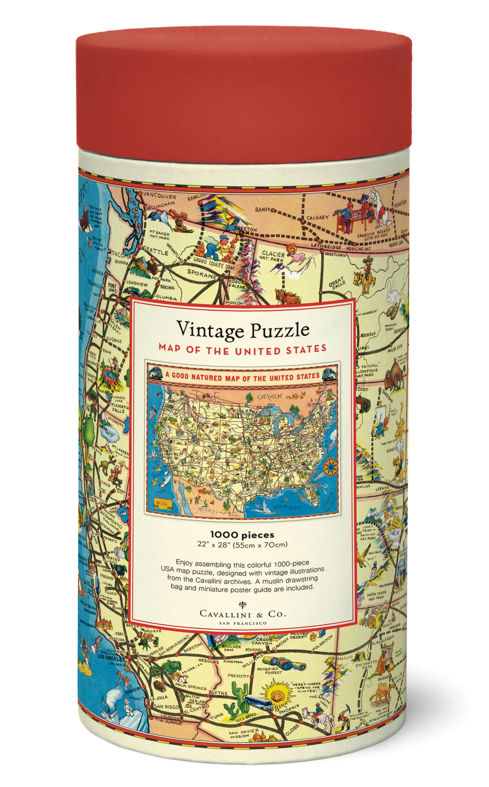 Active learners Everyday learning Cavallini & Co. Map Of The United States 1000 Piece Puzzle