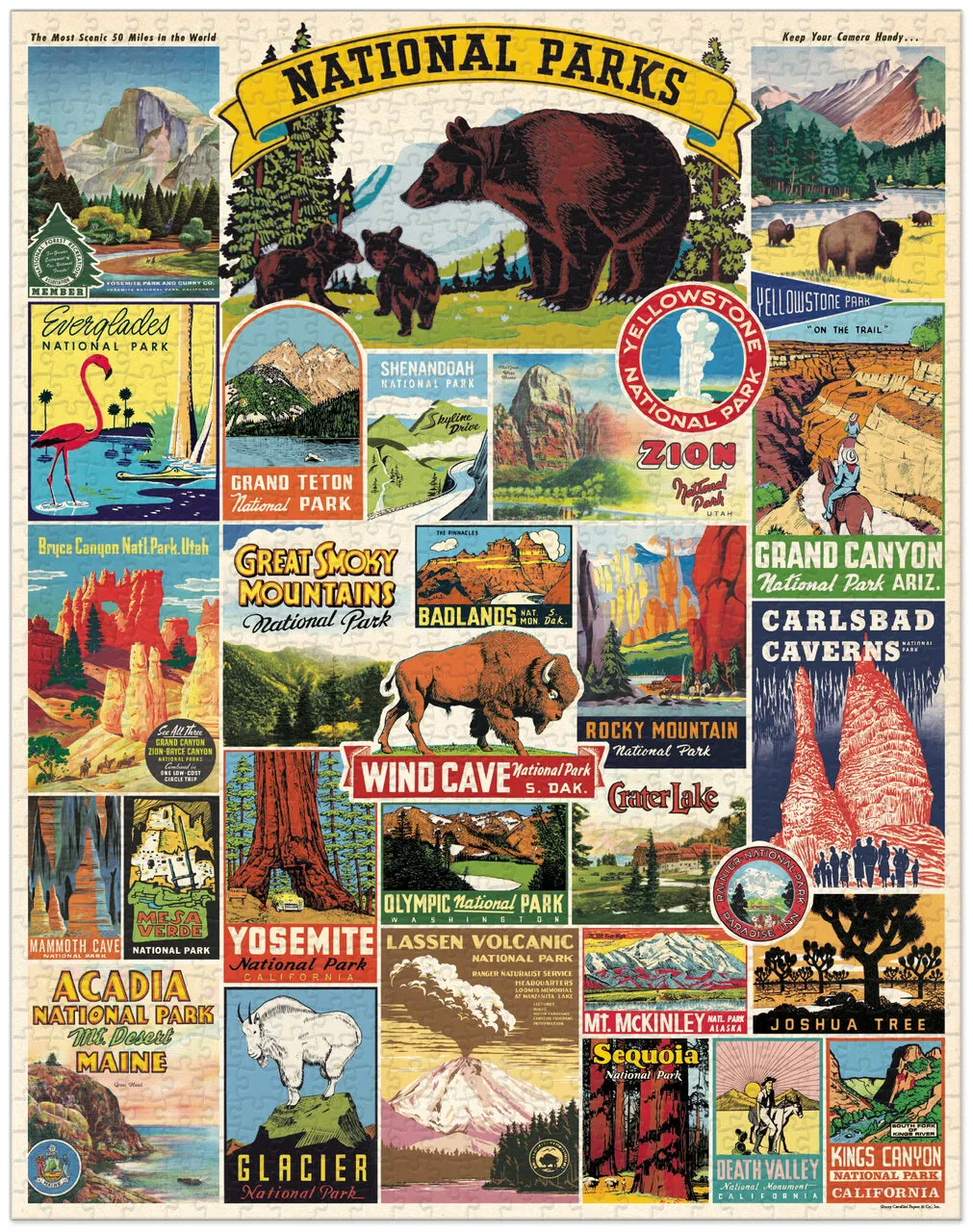 Thoughtful learning Cavallini & Co. National Parks 1000 Piece Puzzle