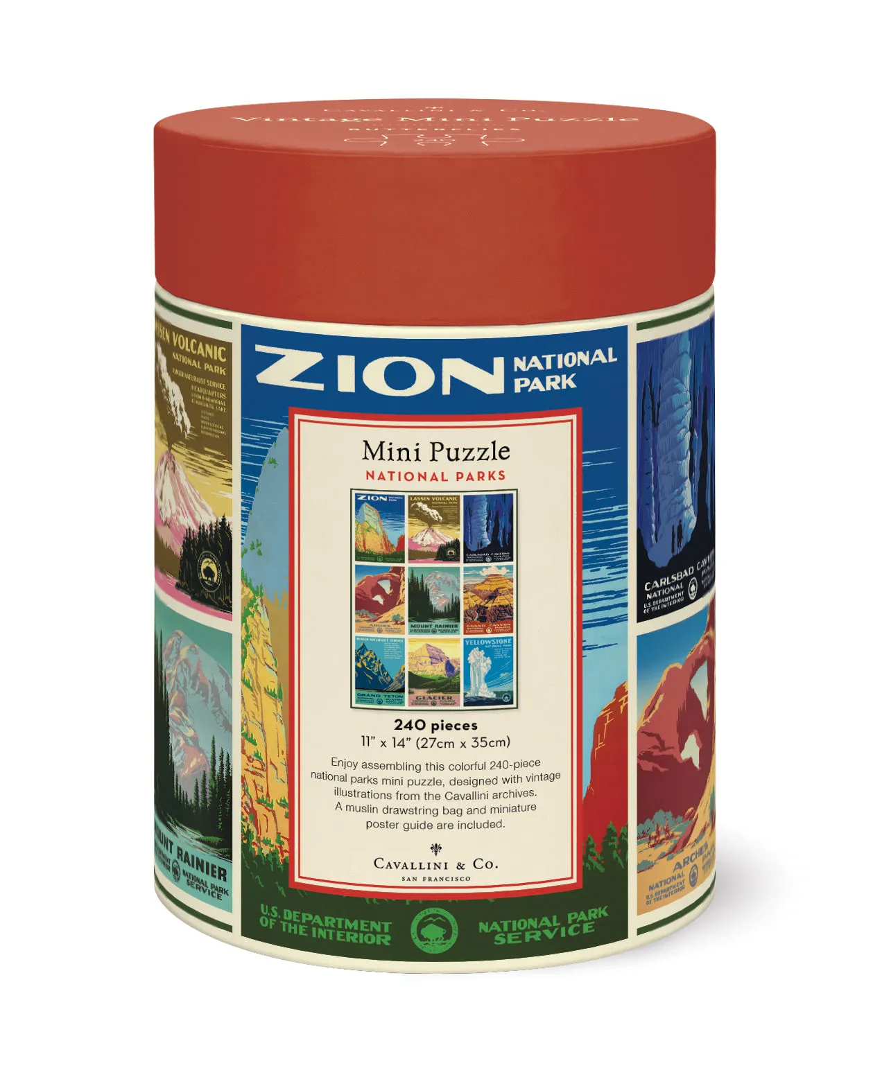 Cavallini & Co. National Parks 240 Piece Mini Puzzle Young explorers