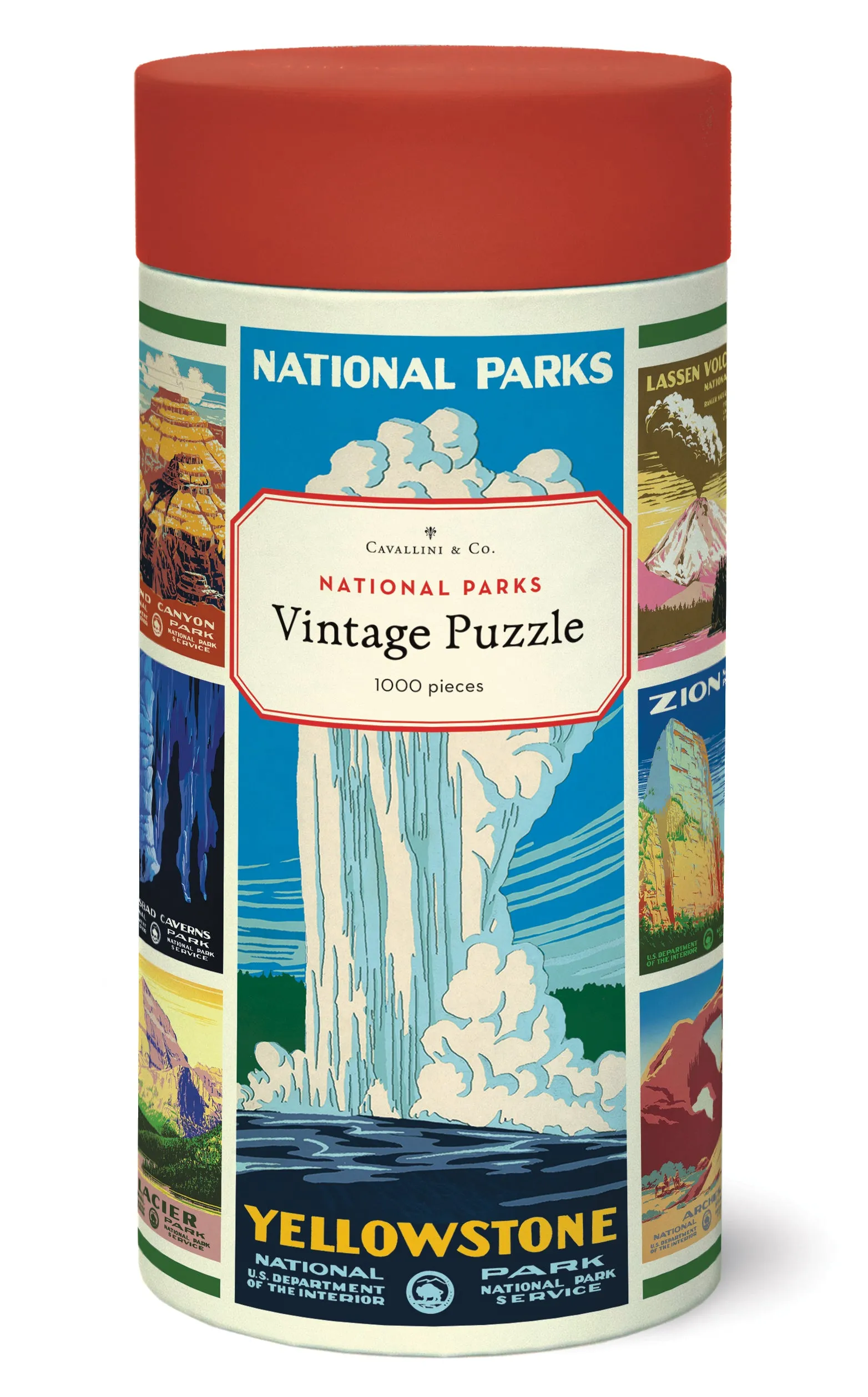 Cavallini & Co. National Parks Posters 1000 Piece Puzzle Young imaginations Holistic