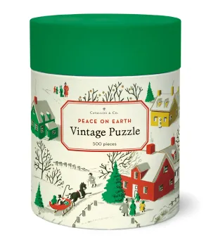 Cavallini & Co. Peace On Earth 500 Piece Holiday Puzzle Little adventures