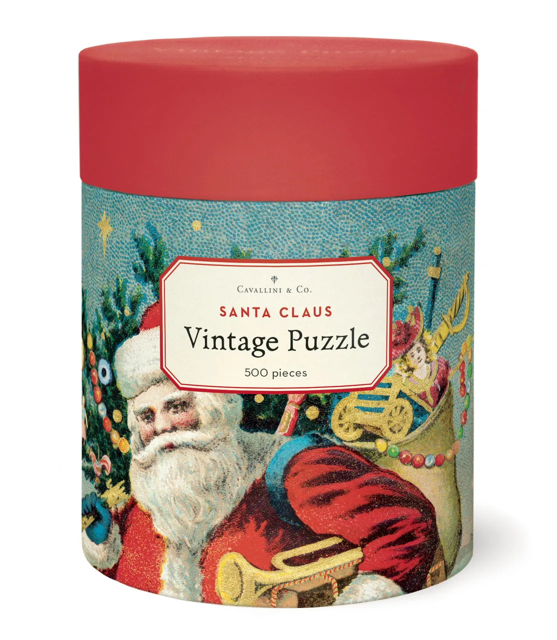 Happy hands Cavallini & Co. Santa Claus 500 Piece Holiday Puzzle