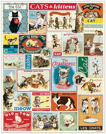 Cavallini & Co. Vintage Cats 1000 Piece Puzzle Playroom adventures begin here
