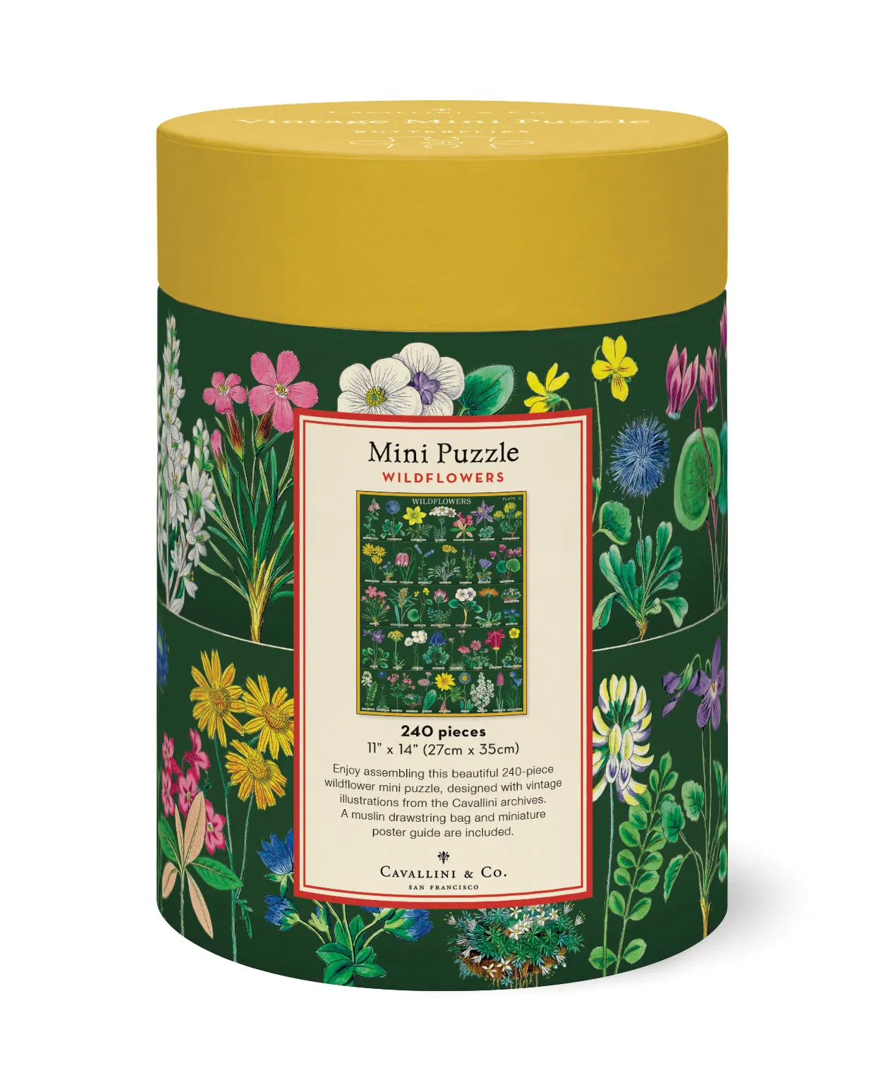 Cavallini & Co. Wildflowers 240 Piece Mini Puzzle Learning through play