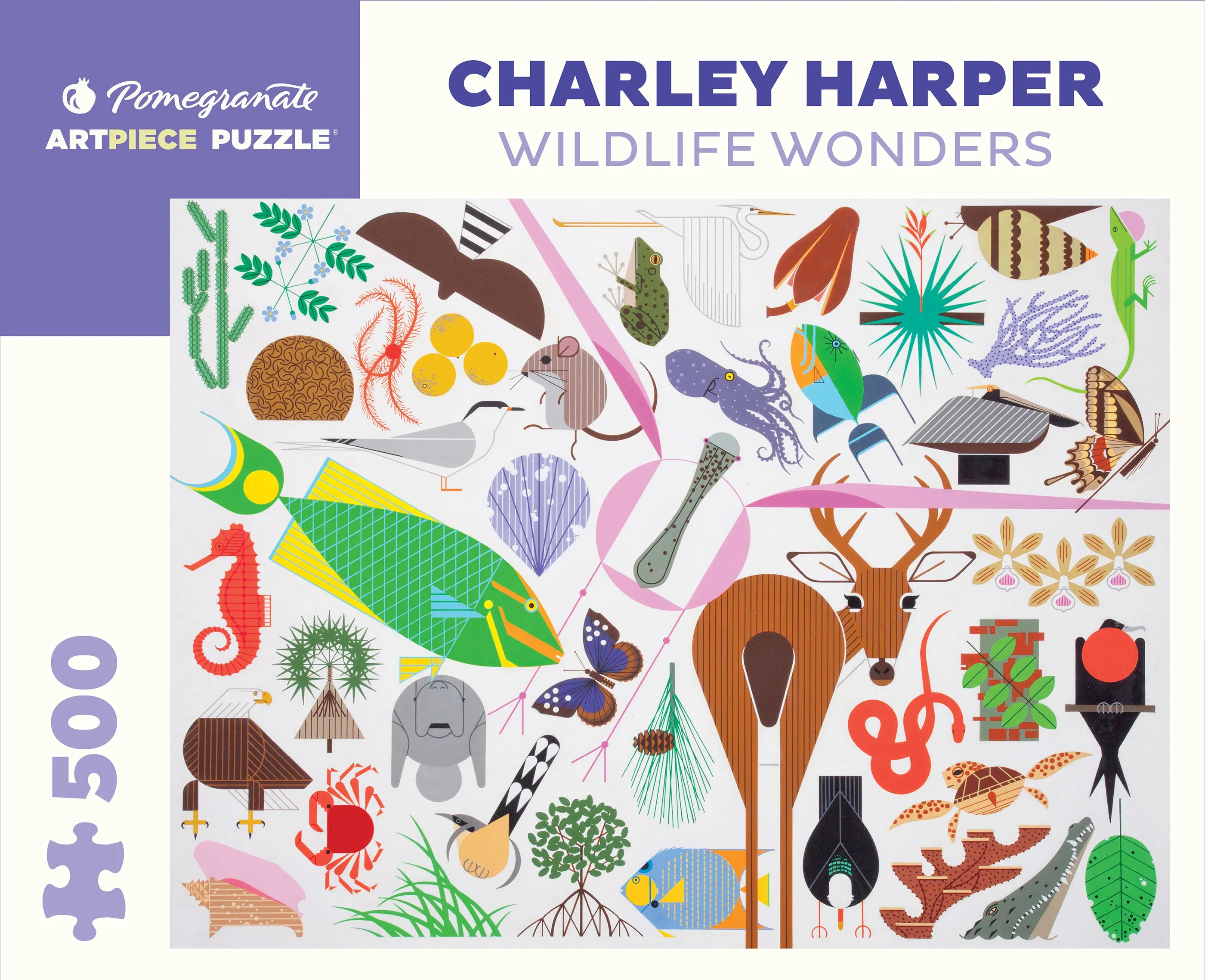 Happy hands Charley Harper- Wildlife Wonders 500-Piece Jigsaw Puzzle