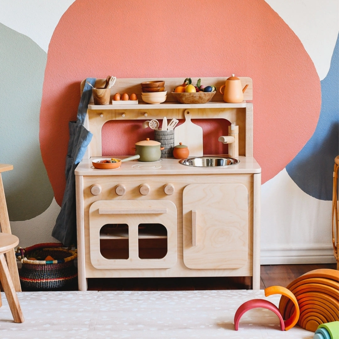 Chef'S Wooden Play Kitchen Quiet play for growing minds Smart little ones