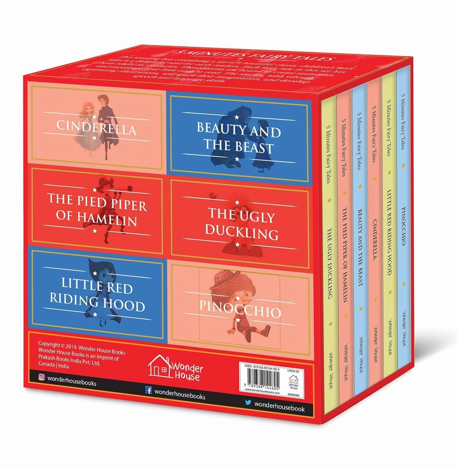Young explorers Mindful play 5 Minutes Fairy Tales Bookset: Giftset Of 6 Board Books For Children (Abridged And Retold) [Board Book] Wonder House Books