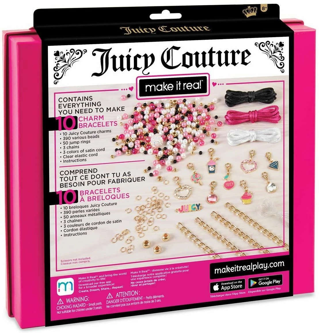 Enrichment activities Make It Real Juicy Couture Jewellery Gorgeous Pink Bracelets