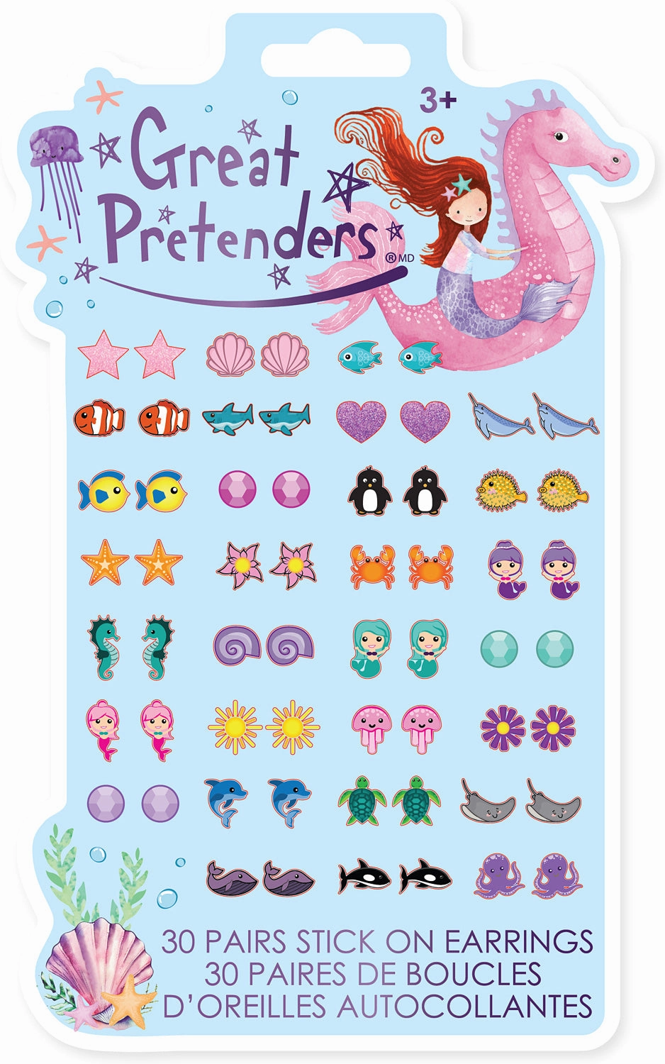 Curious minds Mermaid Sticker Earrings
