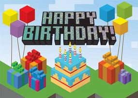 Learning tools Little adventures Video Game Foil Birthday Card