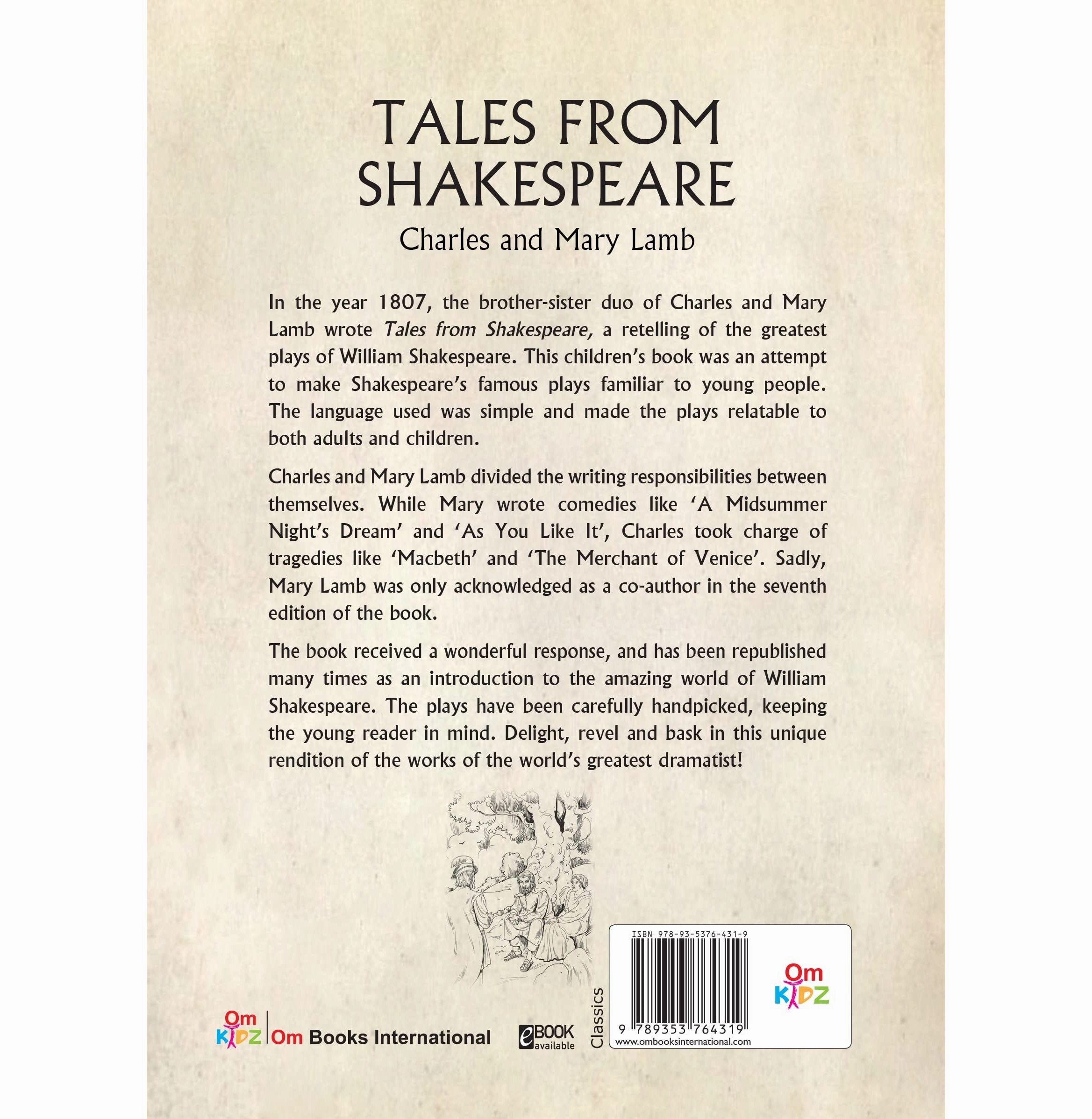 Quiet play for growing minds Creative minds Children Classics : Tales From Shakespeare : Illustrated Abridged Classics With Practice Questions (Om Illustrated Classics For Kids) [Hardcover] Charles And Mary Lamb
