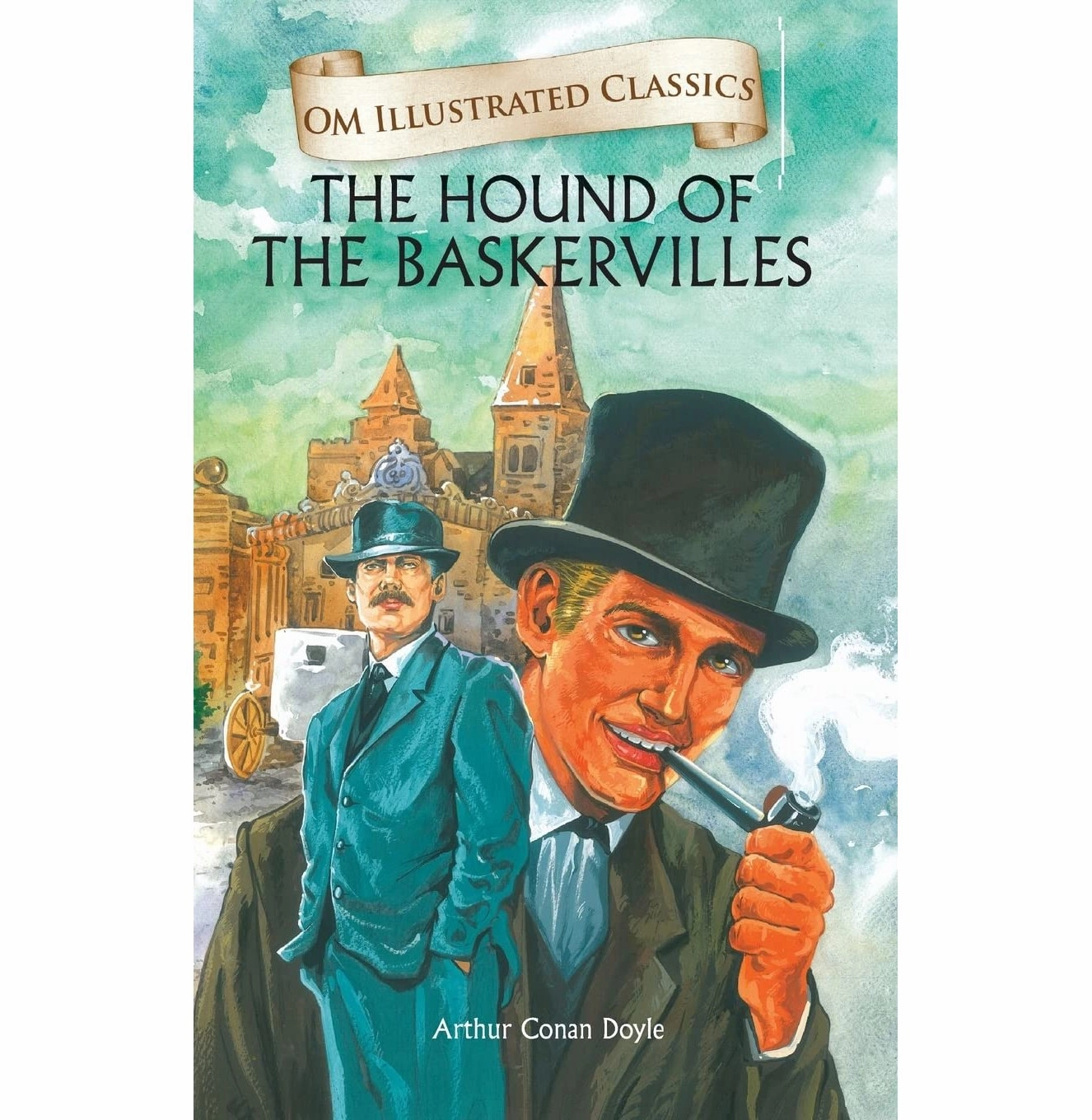 Playful learning Children Classics : The Hound Of The Baskervilles : Illustrated Abridged Classics With Practice Questions (Om Illustrated Classics For Kids) [Hardcover] Arthur Conan Doyle