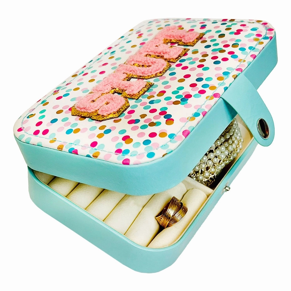 Playroom learning Confetti Stuff Jewelry Storage Box