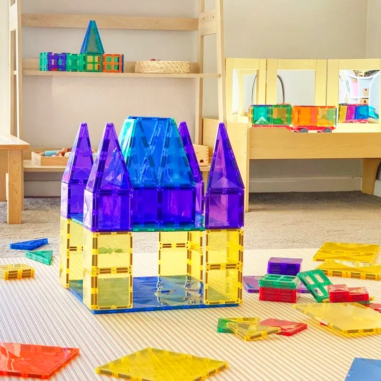 Playful learning Connetix Blue And Green Base Plate Pack (2 Pc)
