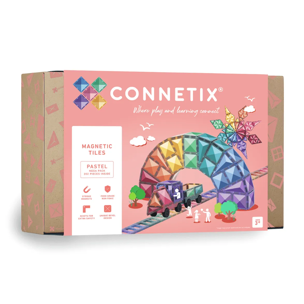 Connetix Pastel Mega Pack (202 Pc) Play-based education Learning through play