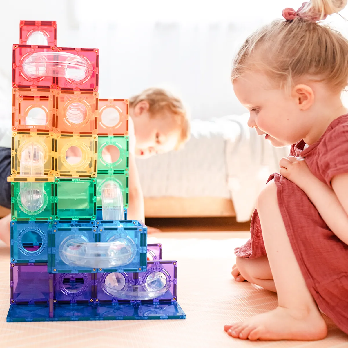 Connetix Rainbow Ball Run (92 Pc) Tiny thinkers Smart little ones