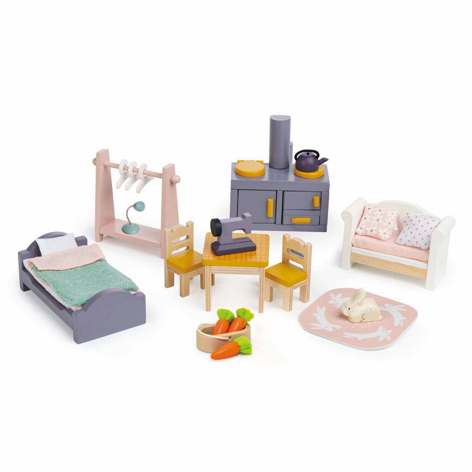 Cottontail Cottage Wooden Dollhouse Play & learn