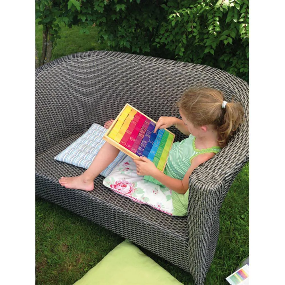 Exploration gear Thoughtful learning Counting With Colors Wooden Number Chart
