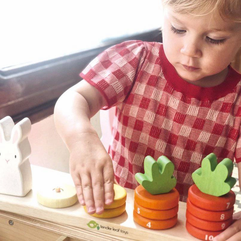 Counting Carrots Stacker Creative time for curious minds Smart kids gear