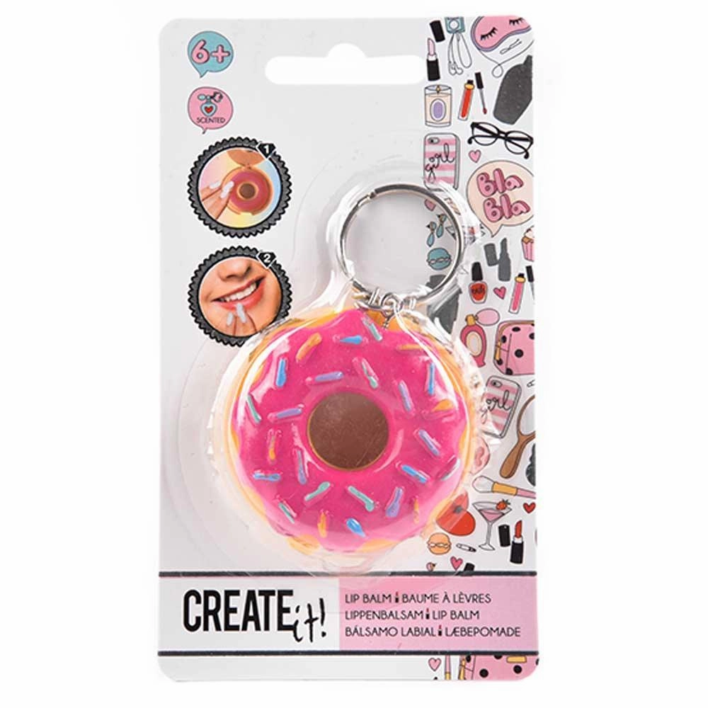 Create It! Doughnut Lip Balm Pink - Assortment Preschool minds Busy kids
