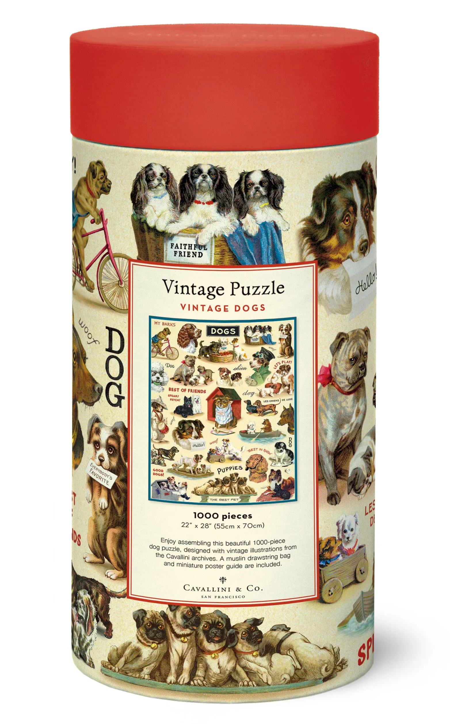 Cavallini & Co. Vintage Dogs Collage 1000 Piece Puzzle Discover & grow Learn & grow