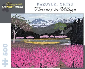 Kazuyuki Ohtsu "Flowers In Village" 500-Piece Jigsaw Puzzle Young learners