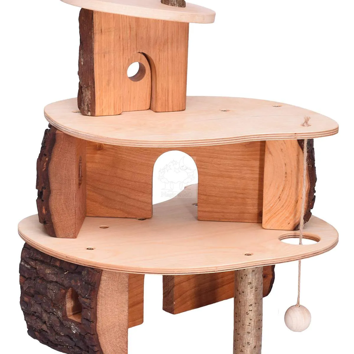 Fun for curious minds Skill-building tools Small Wooden Tree House Dollhouse