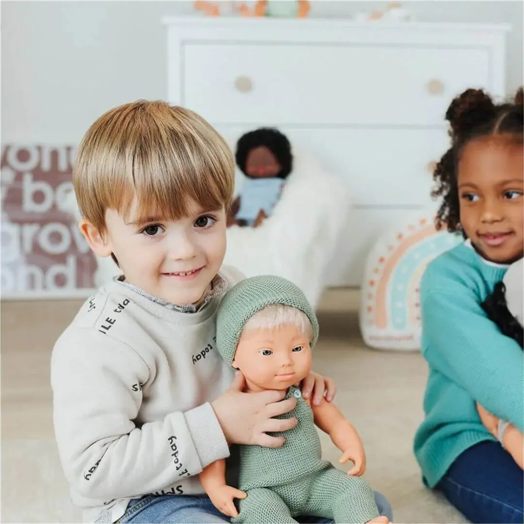 Knit Doll Overall & Beanie Hat Set - 15" Moments of imagination First explorers