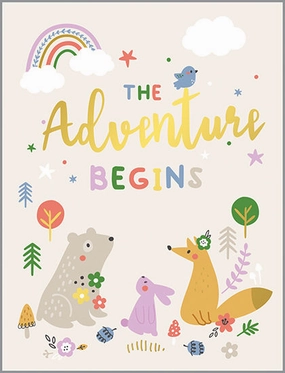 Creative minds Tools for tiny thinkers Adventure Begins Baby Card