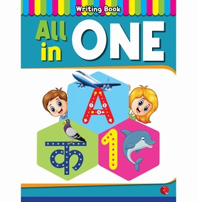 All In One Book : Practice Writing Book In English And Hindi For Kids : Children Learning Book : Numbers Alphabets Moonstone And Rupa Publications India Young explorers Kids discovery tools
