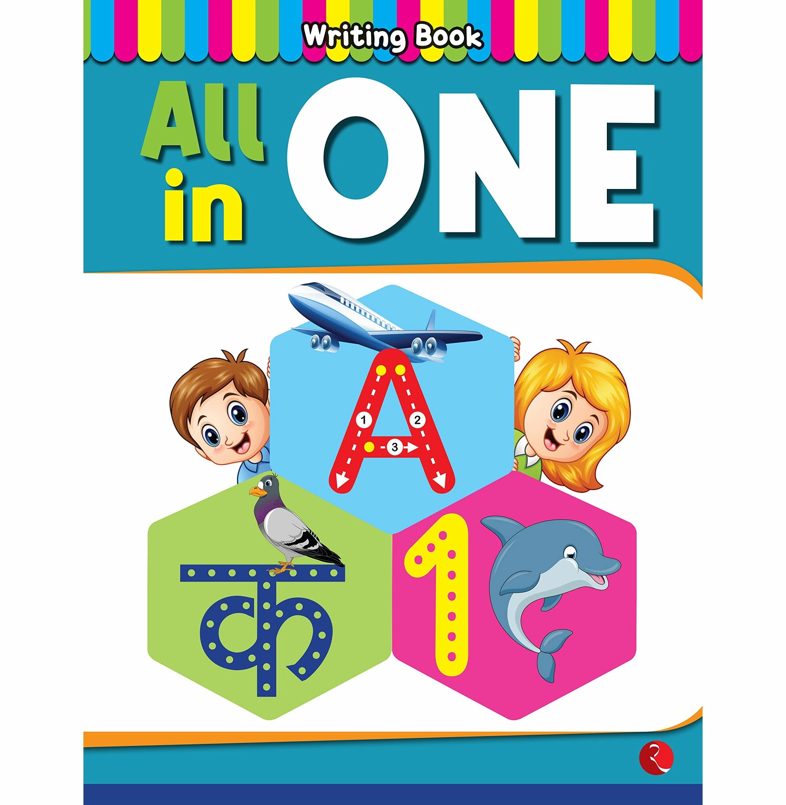 All In One Book : Practice Writing Book In English And Hindi For Kids : Children Learning Book : Numbers Alphabets Moonstone And Rupa Publications India Young explorers Kids discovery tools