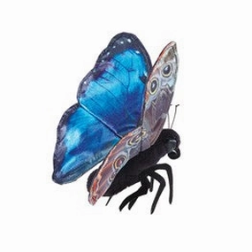 Blue Morpho Butterfly Finger Puppet Little hands