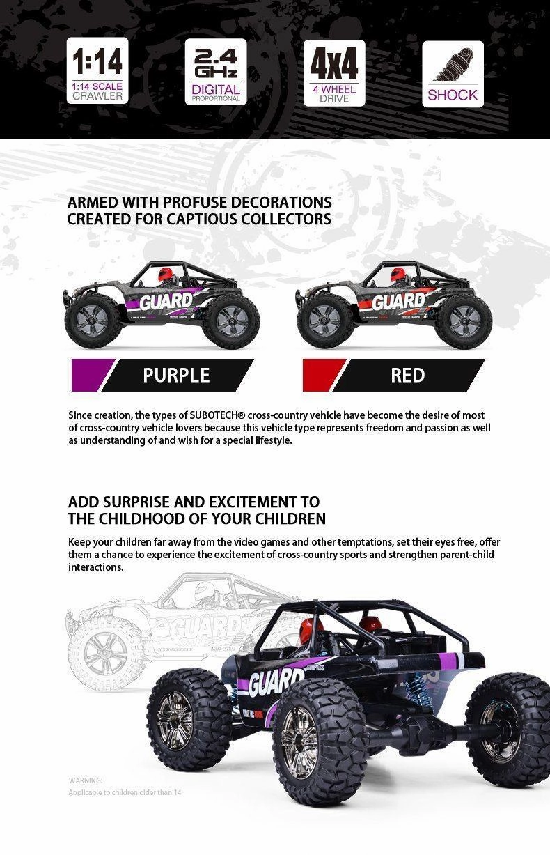 Conqueror 1:14 Scale 4X4 Climbing Rc Remote Control Car Fun for curious minds Learning fun