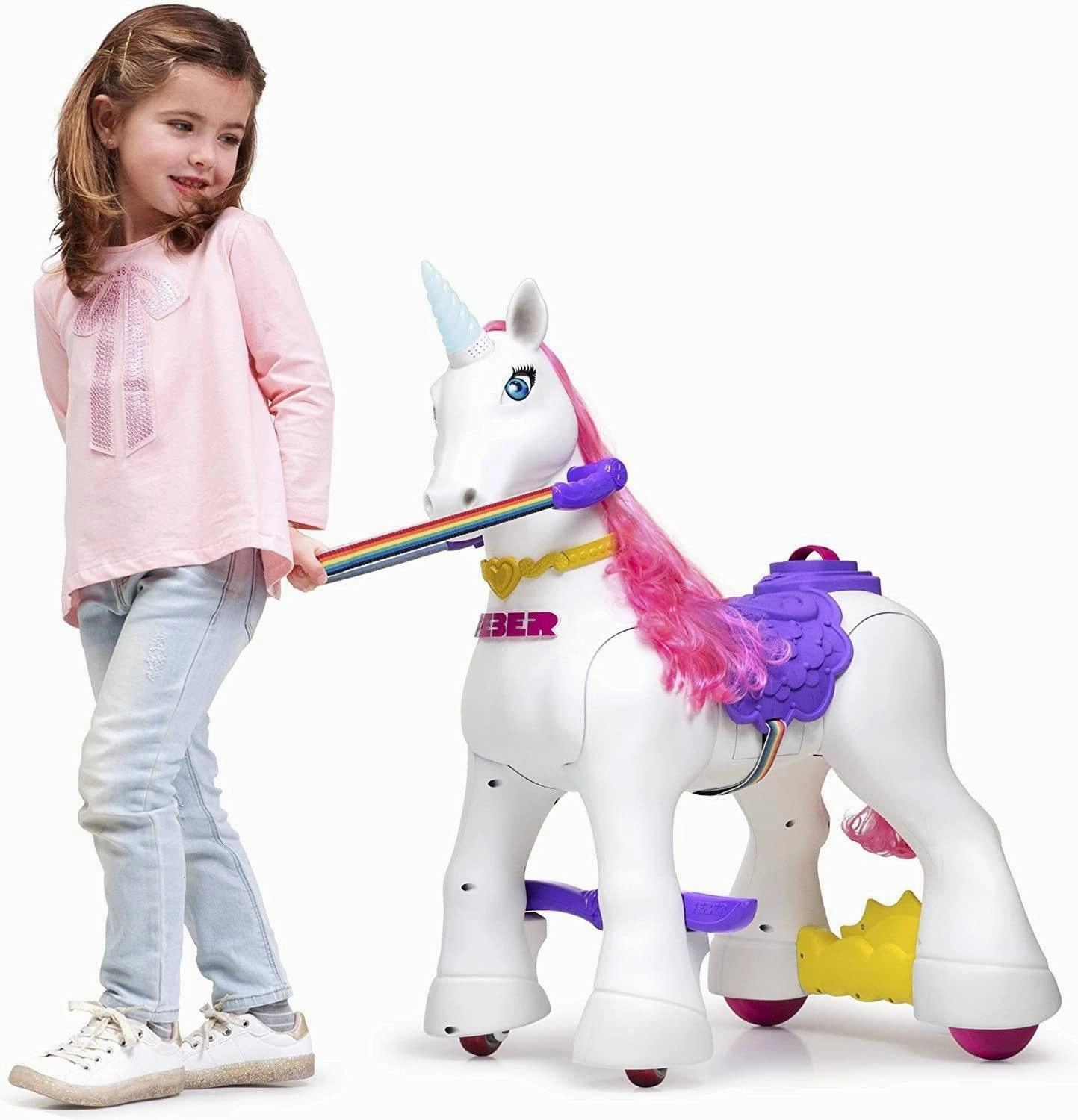 Feber My Lovely Unicorn 12V Battery Ride-On Kids discovery tools