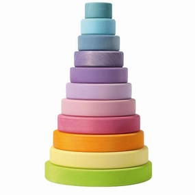 Pastel Wooden Stacking Tower Skill-building tools Young minds at work