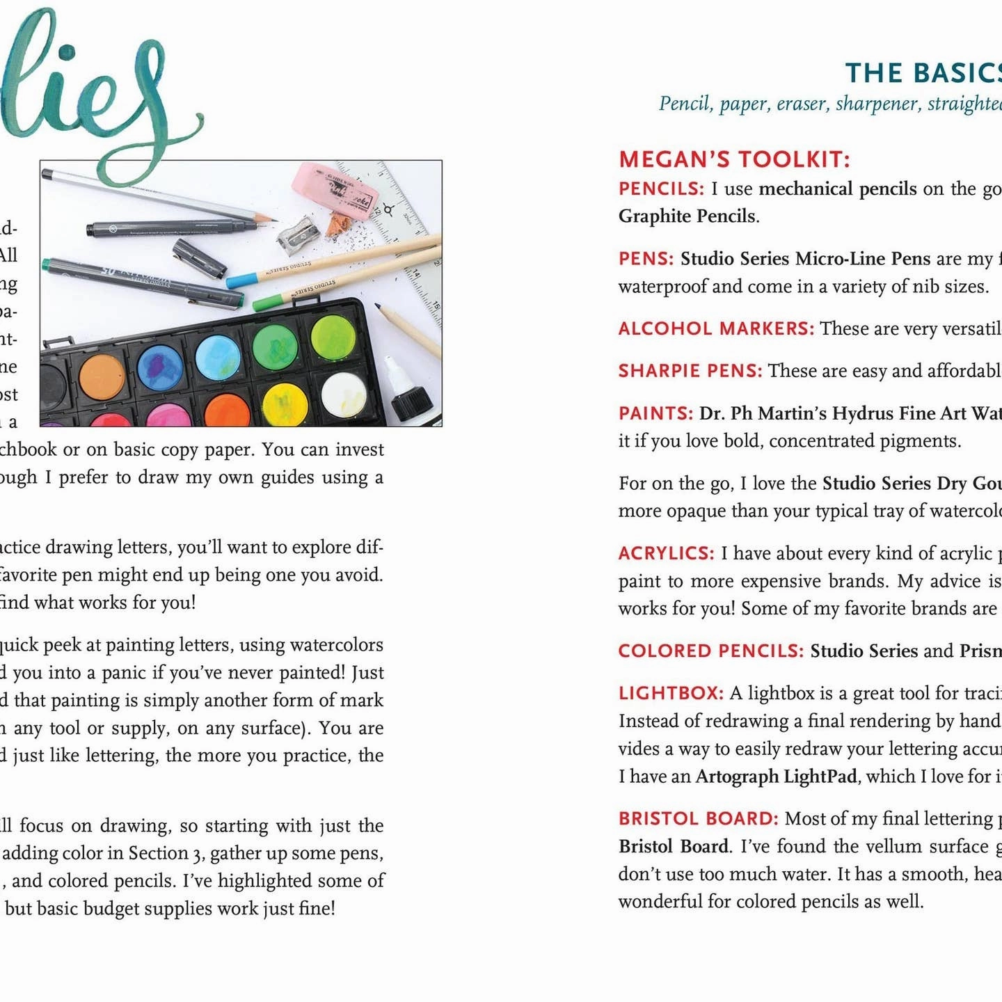 Hand-Lettering: An Interactive Guide Learning tools