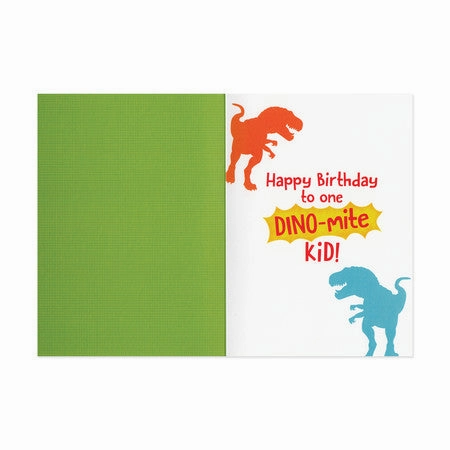 Mindful play High Five Dinosaurs Birthday Card