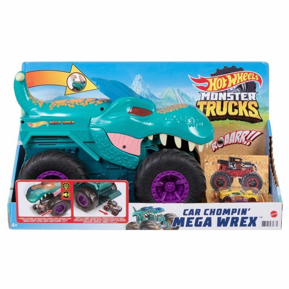 Fun for curious minds Hot Wheels Monster Trucks Car Chompin Mega-Wrex Action Vehicle